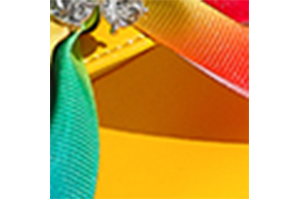 Women's Summer Yellow Rainbow Bow Decoration Open Toe Round Head Thick Heel Sandals Sweet Style