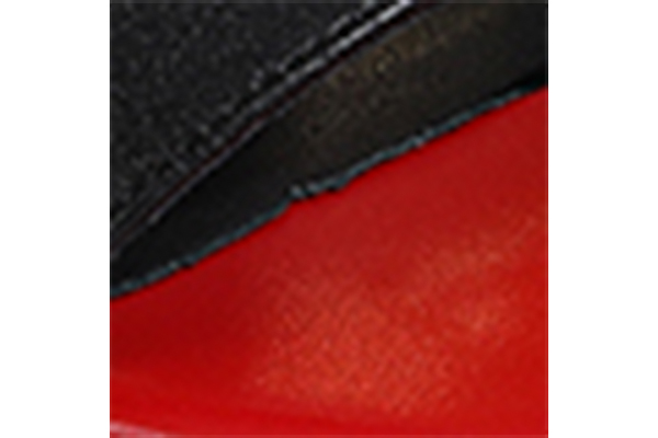 Women's Red And Black Contrast Cross Strap Thick Heel Sandals Personality Style Summer High Heel Sandals
